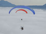  Two paramotor mounted Thrust gliders in Japan